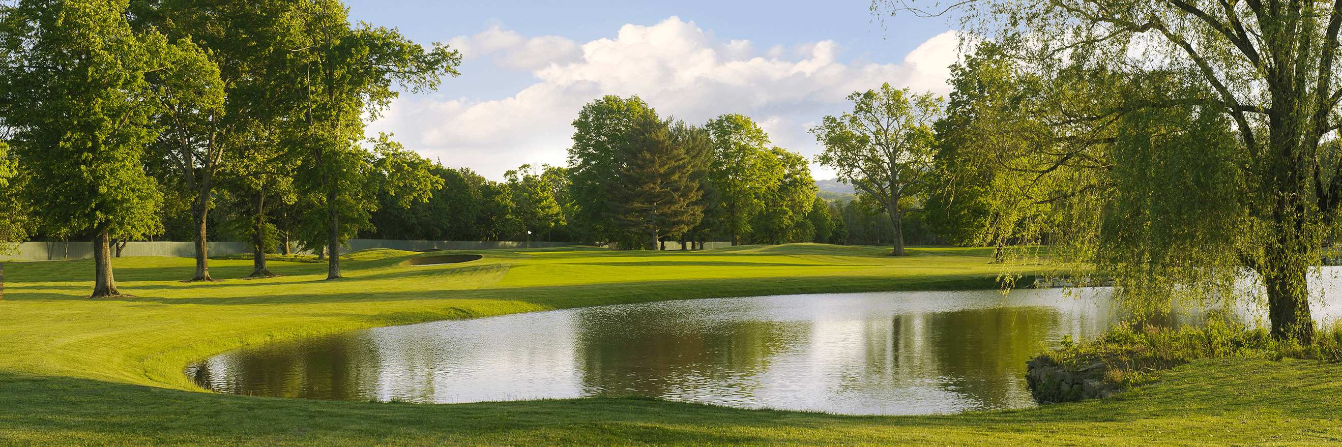 Hole 1 of the Meadows course – Greenbrier Living