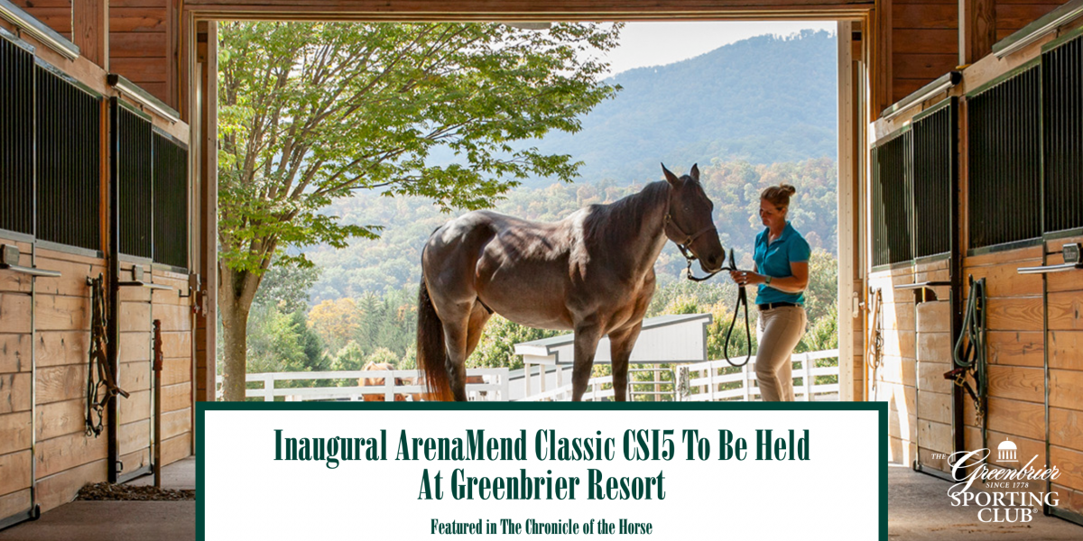 Featured in The Chronicle of the Horse: Inaugural ArenaMend Classic ...